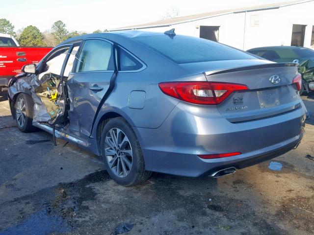 5NPE34AFXGH273502 - 2016 HYUNDAI SONATA SPO SILVER photo 3