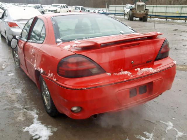 1G2NW52E64C247476 - 2004 PONTIAC GRAND AM G RED photo 3