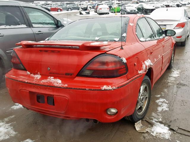 1G2NW52E64C247476 - 2004 PONTIAC GRAND AM G RED photo 4