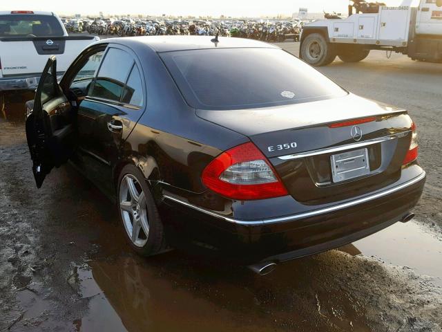 WDBUF56X89B378102 - 2009 MERCEDES-BENZ E 350 BLACK photo 3