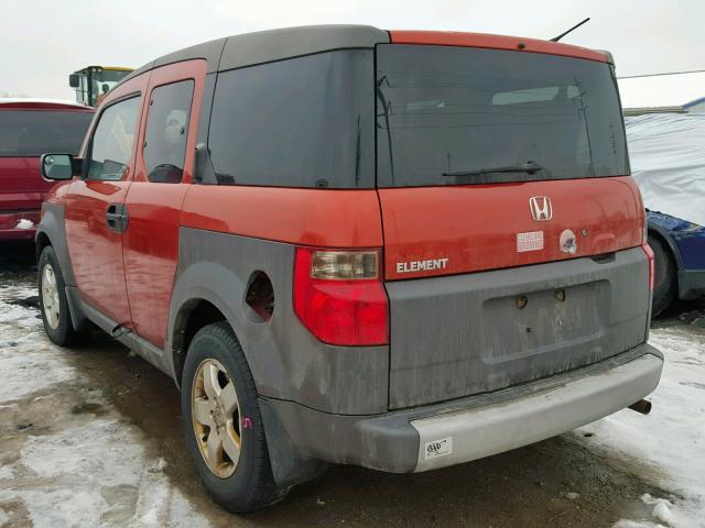 5J6YH28583L044008 - 2003 HONDA ELEMENT EX ORANGE photo 3