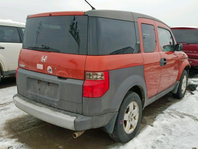 5J6YH28583L044008 - 2003 HONDA ELEMENT EX ORANGE photo 4