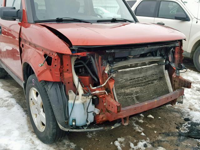 5J6YH28583L044008 - 2003 HONDA ELEMENT EX ORANGE photo 9