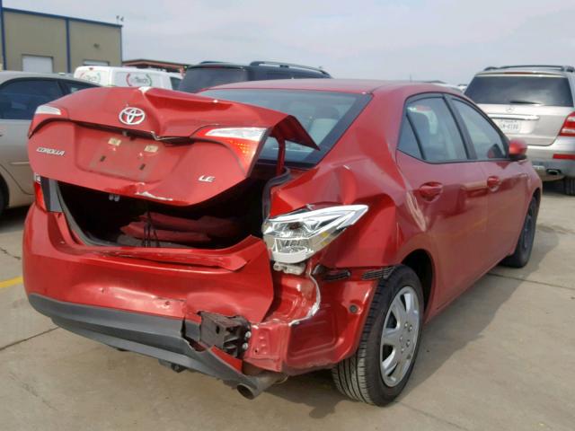 5YFBURHE9FP300765 - 2015 TOYOTA COROLLA L RED photo 9