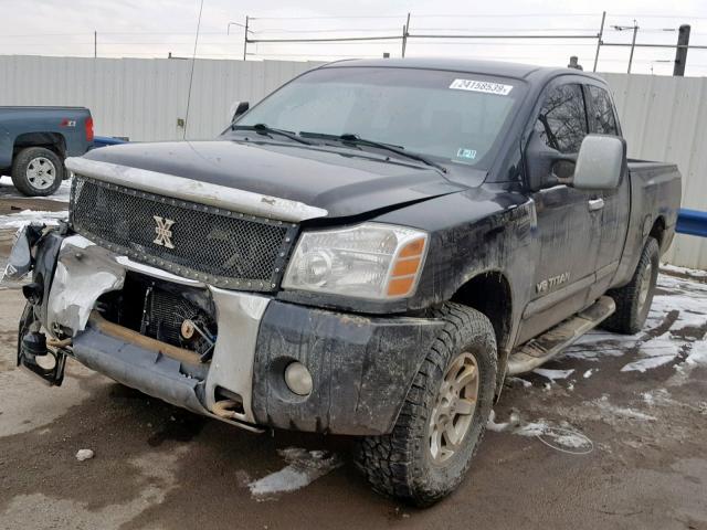 1N6BA06B37N230270 - 2007 NISSAN TITAN XE BLACK photo 2