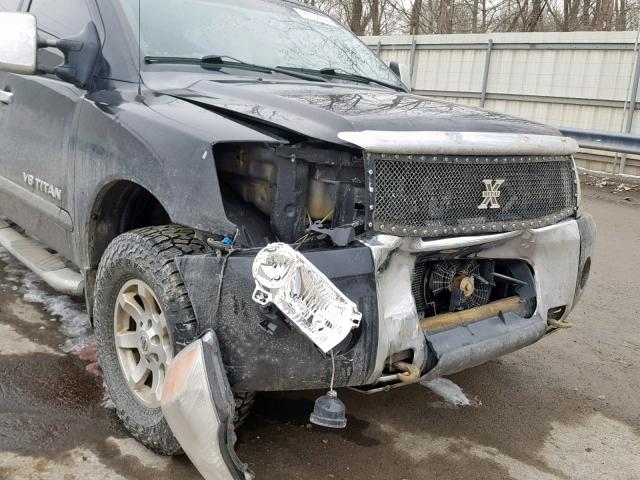 1N6BA06B37N230270 - 2007 NISSAN TITAN XE BLACK photo 9