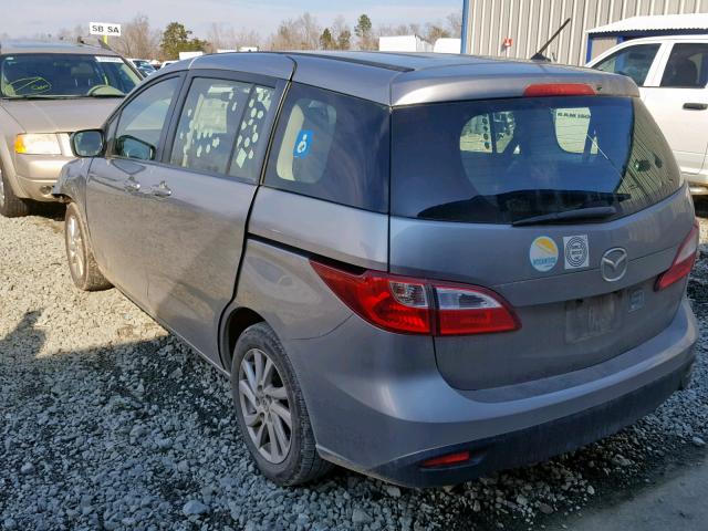 JM1CW2BL4C0144203 - 2012 MAZDA 5 GRAY photo 3