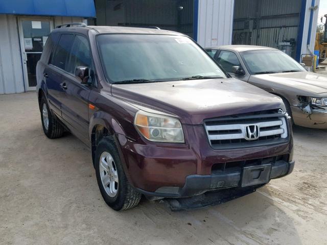 5FNYF28218B027661 - 2008 HONDA PILOT VP MAROON photo 1