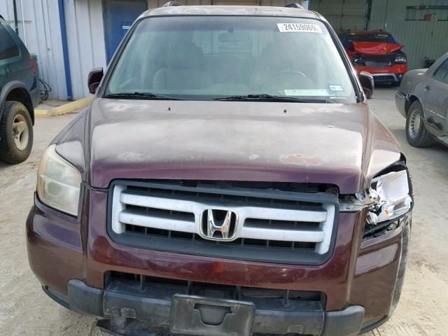 5FNYF28218B027661 - 2008 HONDA PILOT VP MAROON photo 9