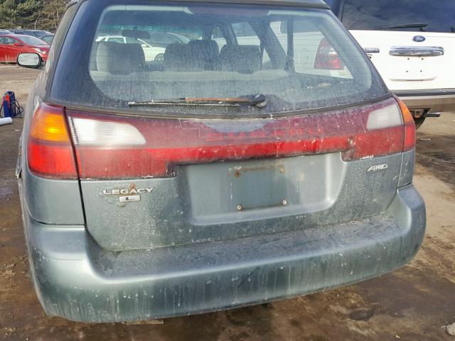 4S3BH635216307292 - 2001 SUBARU LEGACY L GREEN photo 10