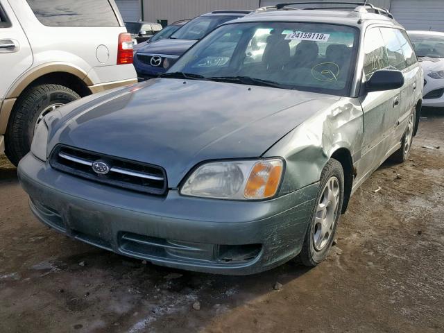 4S3BH635216307292 - 2001 SUBARU LEGACY L GREEN photo 2