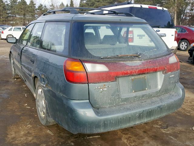 4S3BH635216307292 - 2001 SUBARU LEGACY L GREEN photo 3