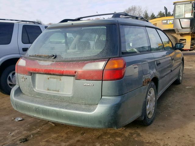 4S3BH635216307292 - 2001 SUBARU LEGACY L GREEN photo 4