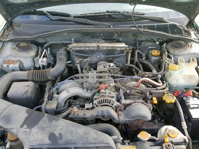 4S3BH635216307292 - 2001 SUBARU LEGACY L GREEN photo 7