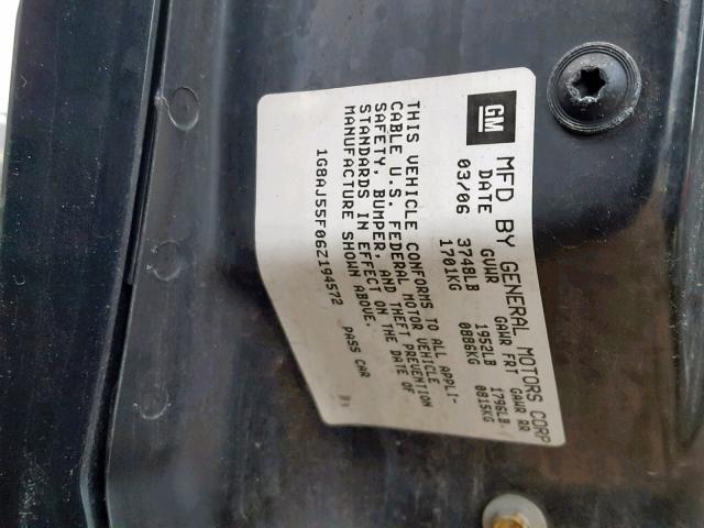 1G8AJ55F06Z194572 - 2006 SATURN ION LEVEL BLACK photo 10