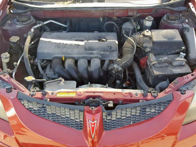 5Y2SL62823Z467202 - 2003 PONTIAC VIBE RED photo 7