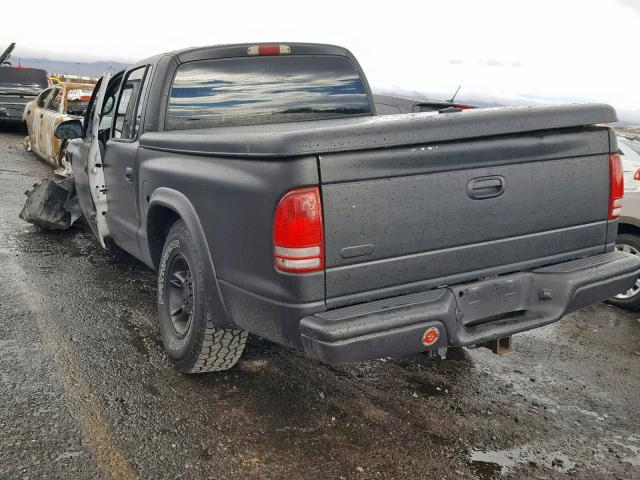 1B7GG2AN2YS779787 - 2000 DODGE DAKOTA QUA GRAY photo 3