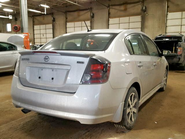 3N1AB6AP6CL781842 - 2012 NISSAN SENTRA 2.0 SILVER photo 4