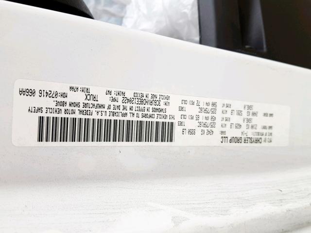 3C6URVHD8EE120422 - 2014 RAM PROMASTER 白色 照片 10