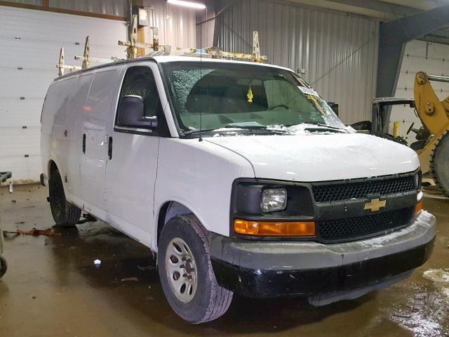 1GCSGAFX0B1112857 - 2011 CHEVROLET EXPRESS G1 WHITE photo 1