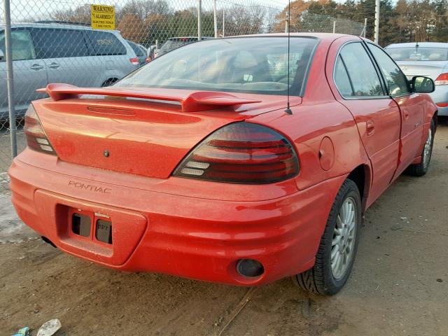 1G2NE52E1XC558773 - 1999 PONTIAC GRAND AM S RED photo 4