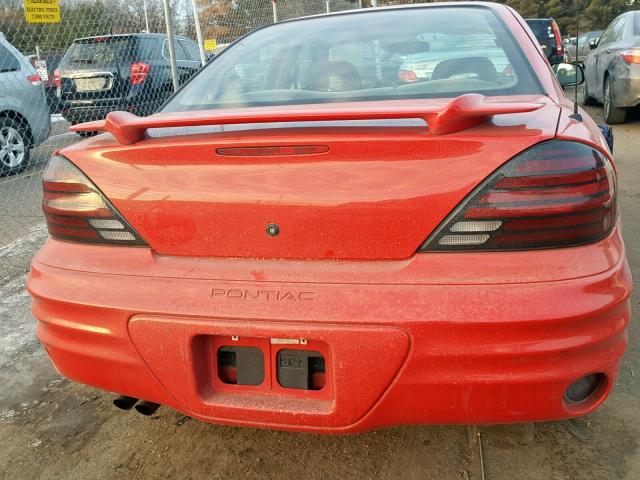 1G2NE52E1XC558773 - 1999 PONTIAC GRAND AM S RED photo 9