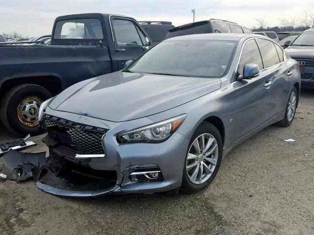 JN1BV7AR8FM399003 - 2015 INFINITI Q50 BASE BLUE photo 2