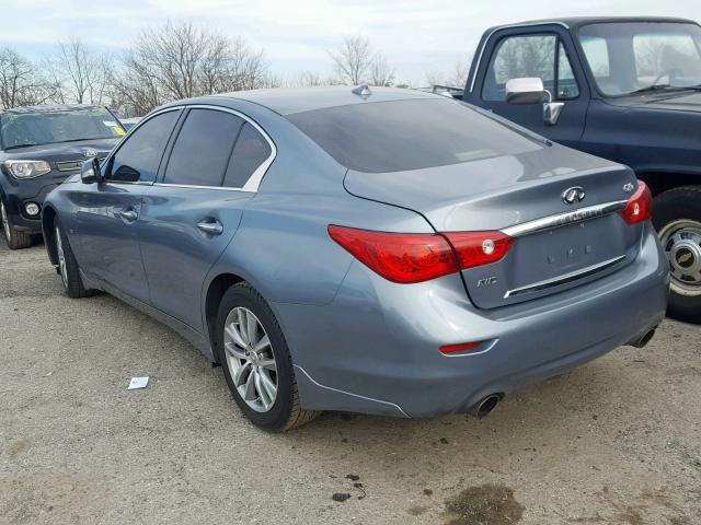 JN1BV7AR8FM399003 - 2015 INFINITI Q50 BASE BLUE photo 3