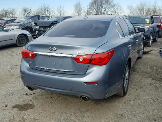 JN1BV7AR8FM399003 - 2015 INFINITI Q50 BASE BLUE photo 4