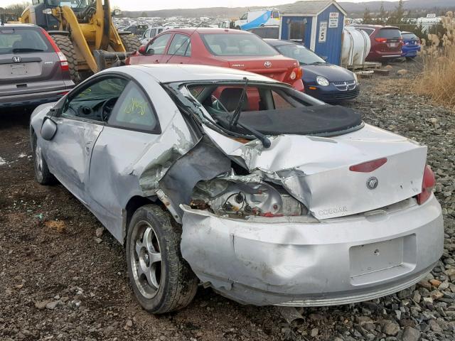 1ZWFT61L315622778 - 2001 MERCURY COUGAR V6 SILVER photo 3