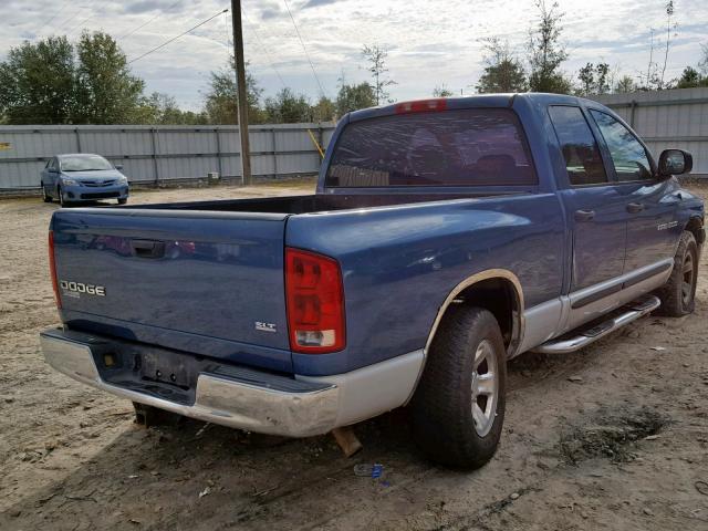 1D7HA18N84S572360 - 2004 DODGE RAM 1500 S BLUE photo 4