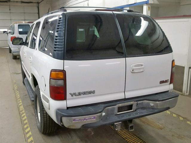 1GKEK13T51J160533 - 2001 GMC YUKON WHITE photo 3