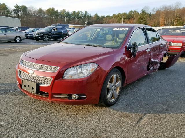 1G1ZK57B28F274839 - 2008 CHEVROLET MALIBU LTZ წითელი ფოტო 2