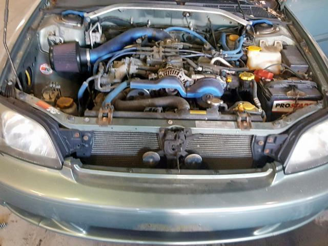 4S3BE635337212875 - 2003 SUBARU LEGACY L GREEN photo 7