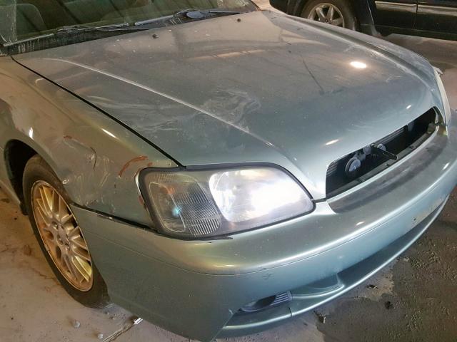 4S3BE635337212875 - 2003 SUBARU LEGACY L GREEN photo 9