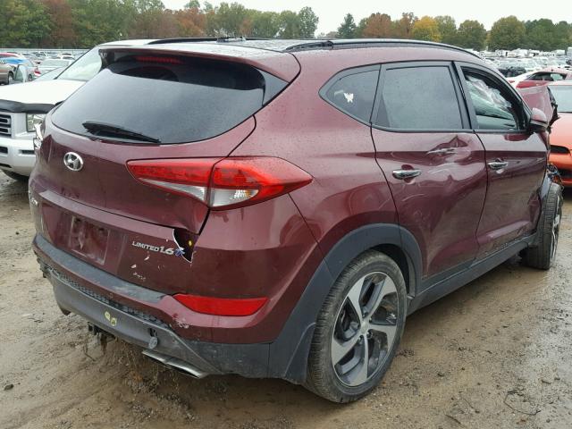 KM8J33A26GU150321 - 2016 HYUNDAI TUCSON LIM BURGUNDY photo 4