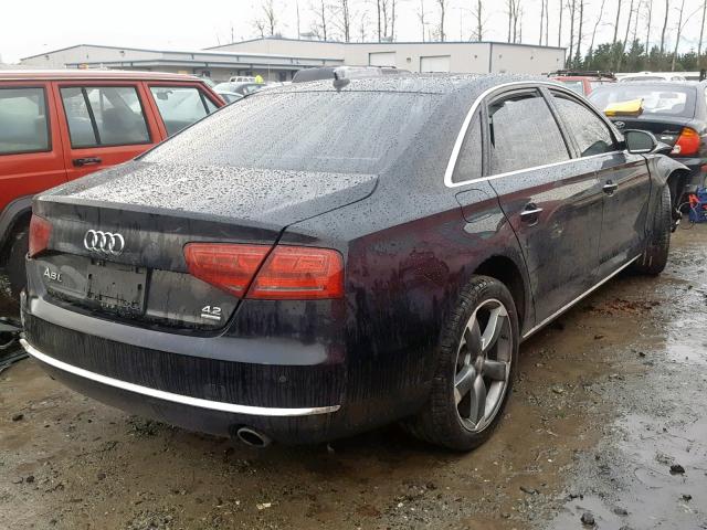 WAURVAFD8CN037567 - 2012 AUDI A8 L QUATT BLACK photo 4