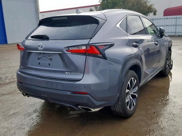 JTJBARBZ8H2124505 - 2017 LEXUS NX 200T CHARCOAL photo 4