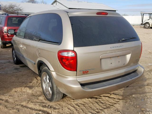 1D4GP45R47B159694 - 2007 DODGE CARAVAN SX TAN photo 3