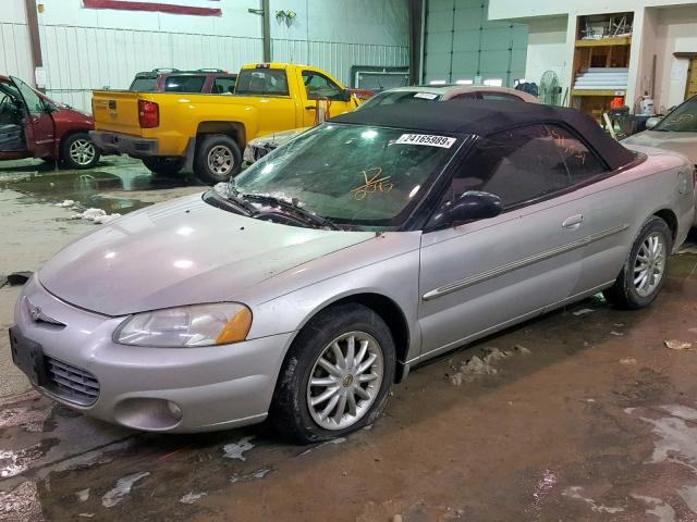 1C3EL55R02N280045 - 2002 CHRYSLER SEBRING LX SILVER photo 2