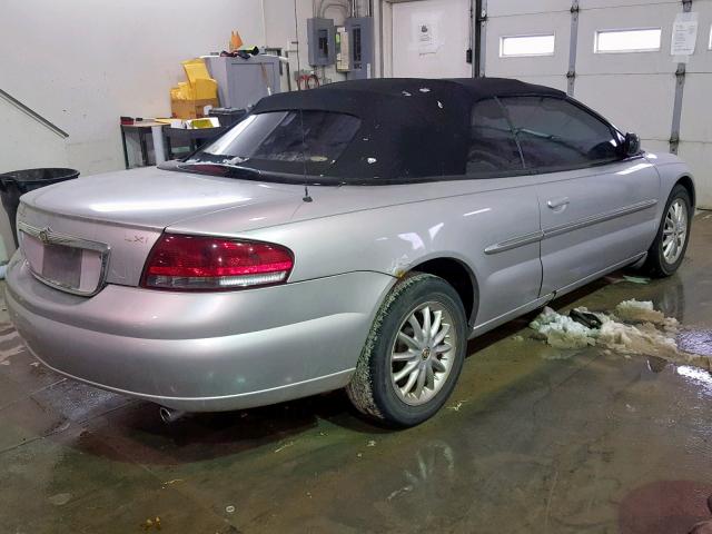 1C3EL55R02N280045 - 2002 CHRYSLER SEBRING LX SILVER photo 4