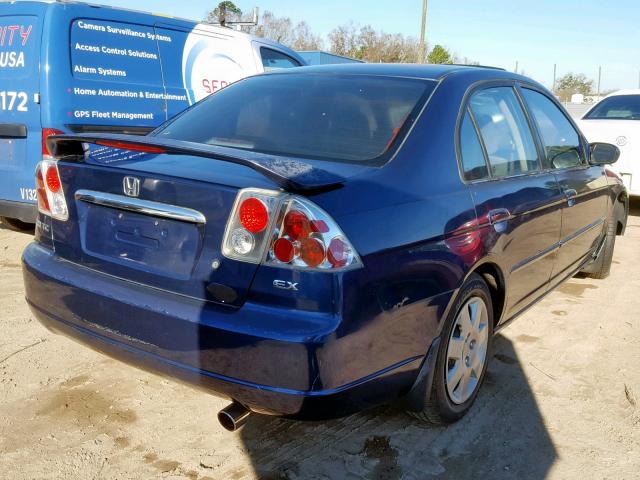 1HGES26721L055762 - 2001 HONDA CIVIC EX BLUE photo 4