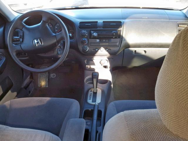 1HGES26721L055762 - 2001 HONDA CIVIC EX BLUE photo 9