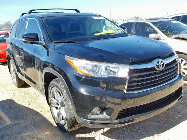 5TDYKRFH2FS111282 - 2015 TOYOTA HIGHLANDER BLACK photo 1