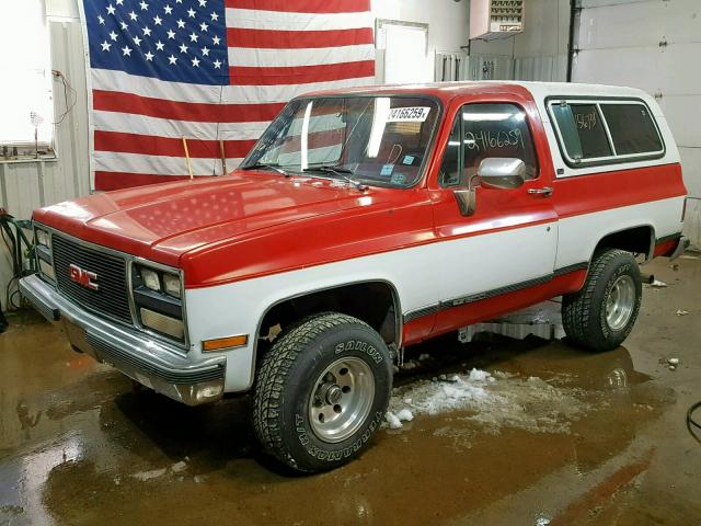 1GKEV18K2MF508139 - 1991 GMC JIMMY V15 RED photo 2