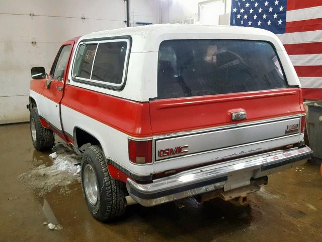 1GKEV18K2MF508139 - 1991 GMC JIMMY V15 RED photo 3