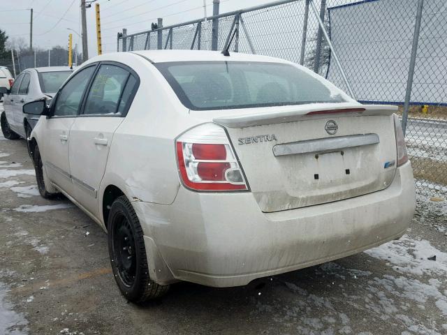 3N1AB6AP2CL662122 - 2012 NISSAN SENTRA 2.0 WHITE photo 3