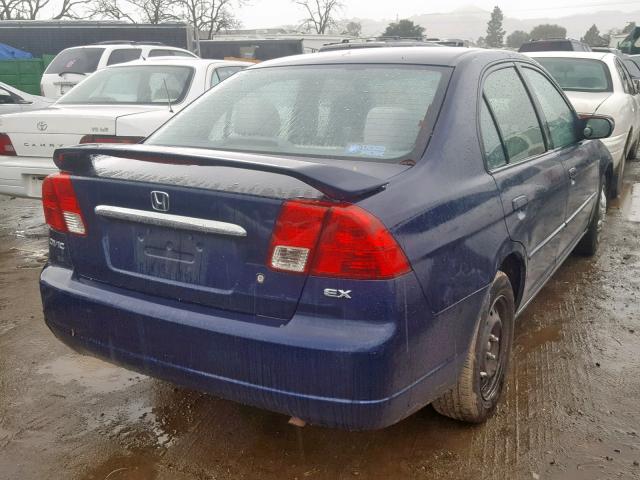 2HGES26773H571485 - 2003 HONDA CIVIC EX BLUE photo 4