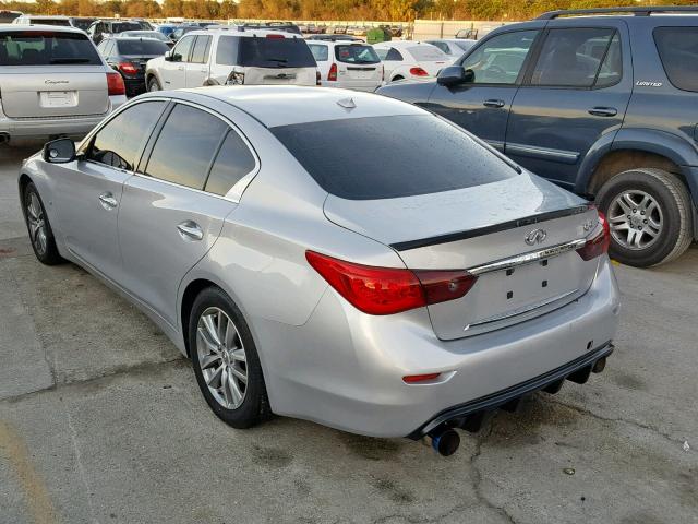 JN1BV7AP5EM683928 - 2014 INFINITI Q50 BASE SILVER photo 3