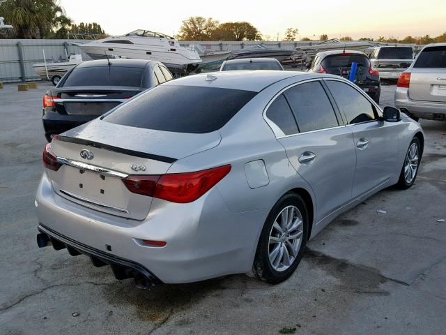 JN1BV7AP5EM683928 - 2014 INFINITI Q50 BASE SILVER photo 4